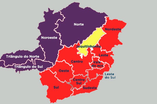 Região de Patos de Minas segue na Onda Roxa; Oeste, Centro-Sul e Sudeste regridem para a vermelha