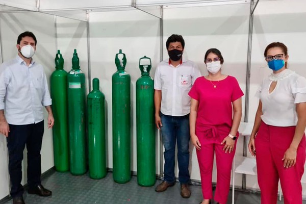 Empresário se mobiliza e doa cilindros de oxigênio para o Hospital de Campanha