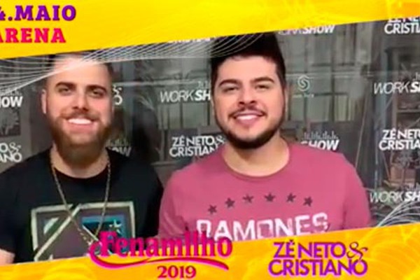 Zé Neto e Cristiano mandam recado e convidam patenses para seu show na Fenamilho 2019