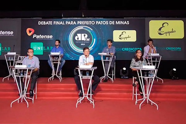 Jovem Pan realiza debate entre os candidatos a prefeito em parceria com o Patos Hoje; assista