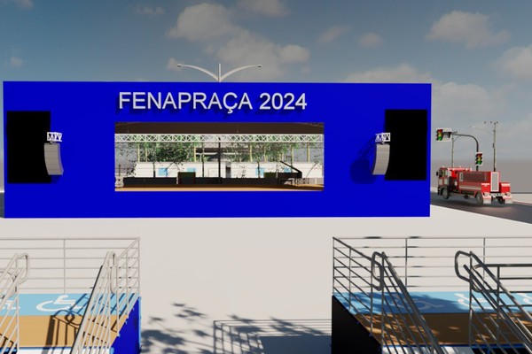 Fenapraça 2024 terá palco maior e área coberta para o público na avenida Getúlio Vargas