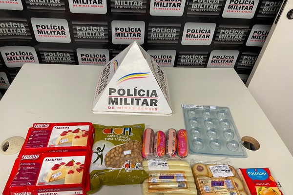 PM prende duas mulheres por furto de presunto, queijo, patês, muçarela e chocolate em Patrocínio