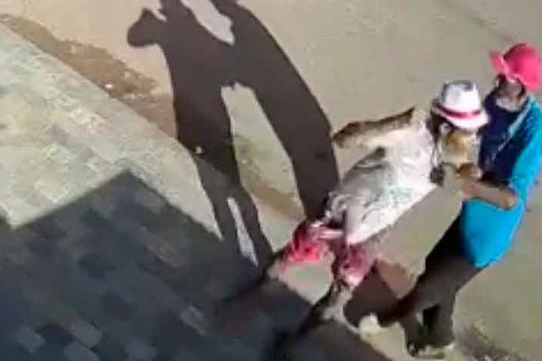 Vídeo mostra momento que homem desfere golpe de faca nas costas de outro em Major Porto