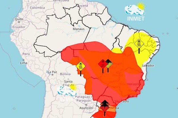 Com calorão escaldante, INMET emite alerta de tempestade com granizo em Patos de Minas