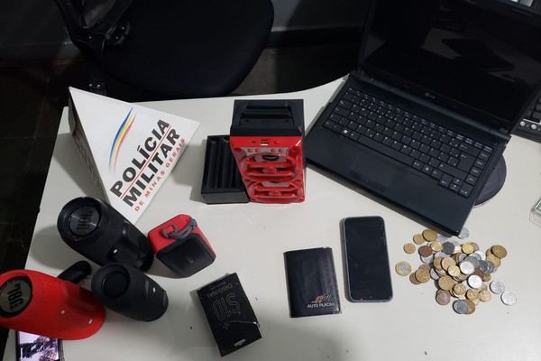 Polícia prende suspeitos e recupera notebook e eletrônicos furtados em loja em São Gotardo