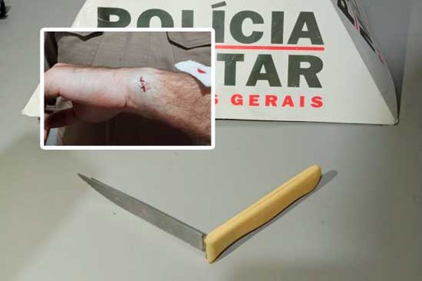 Idoso armado de faca parte para cima de policial militar e é baleado em São Gonçalo do Abaeté